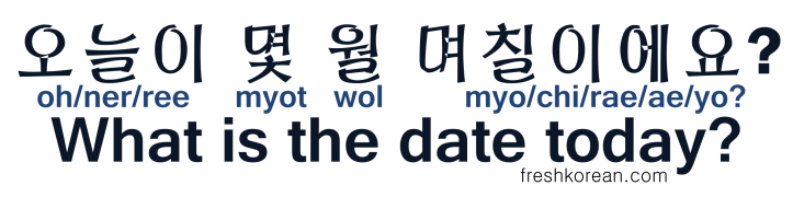 What is the date today - Fresh Korean