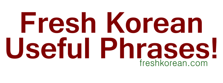 Fresh Korean Useful Phrases Banner